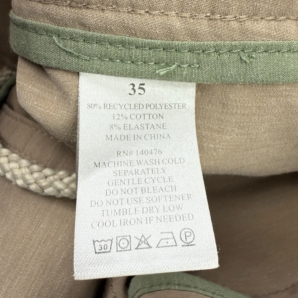 Faherty Tan 35x9 All Day Drawstring Shorts Polyester Cotton Elastane